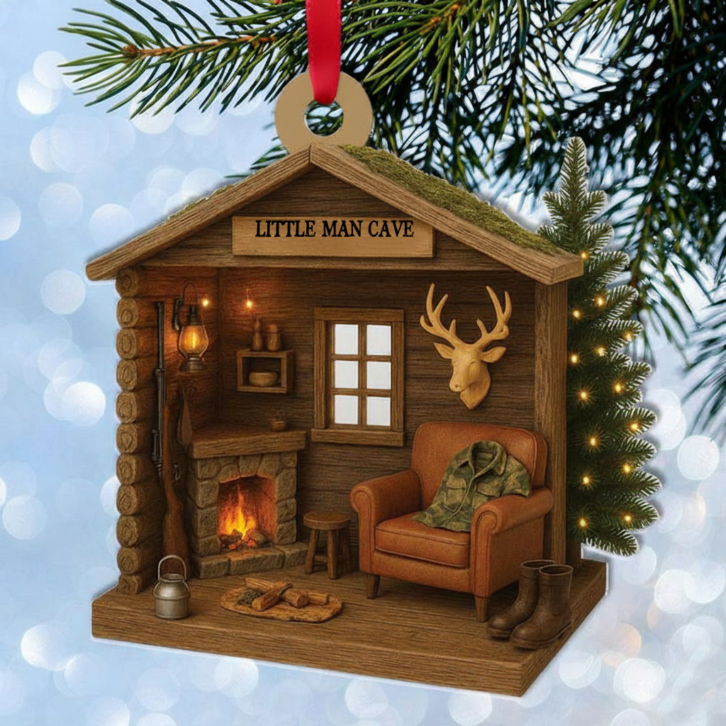 The Hunter’s Lodge – Personalized Hunting Ornament
