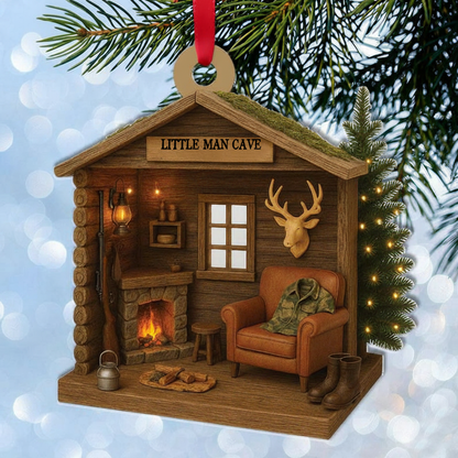 The Hunter’s Lodge – Personalized Hunting Ornament