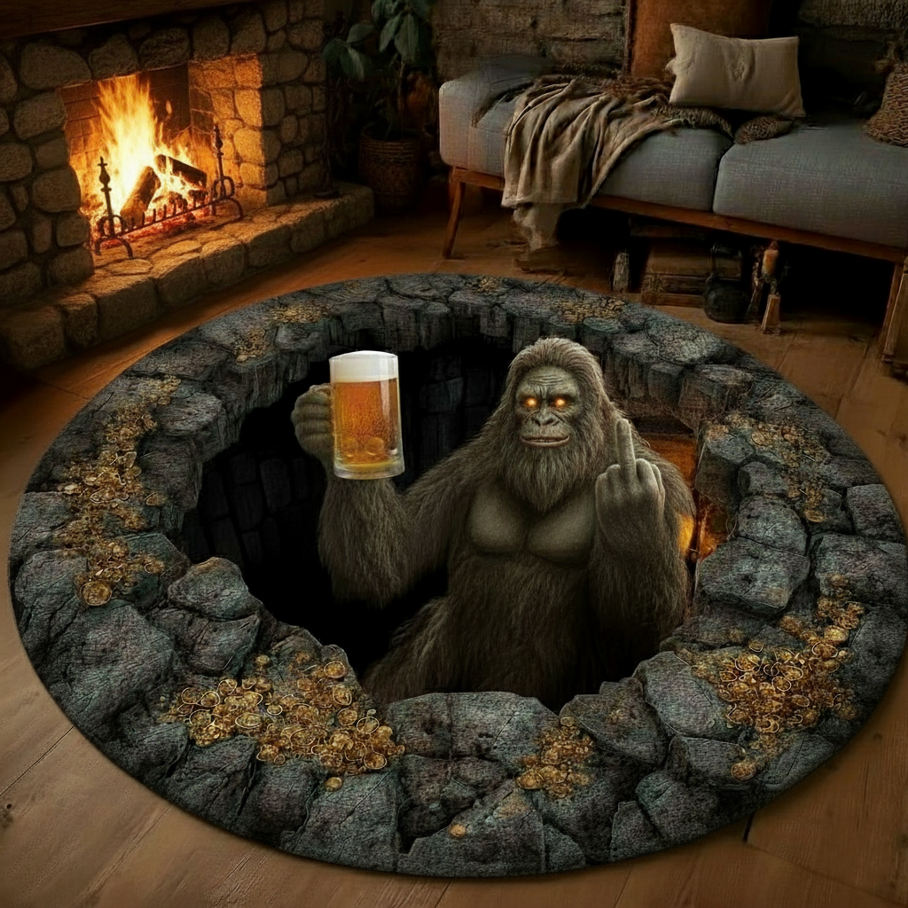 Bigfoot’s Beer Break Round Mat
