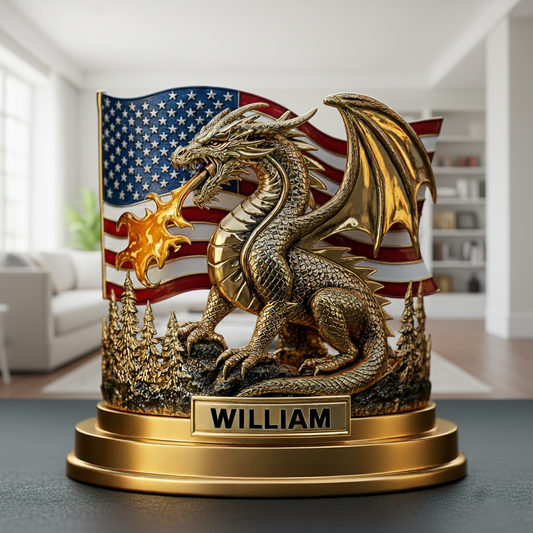 Dragon Valor – Personalized American Dragon Acrylic Plaque