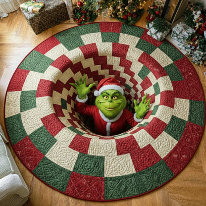 The Green Escape Quilted Round Mat