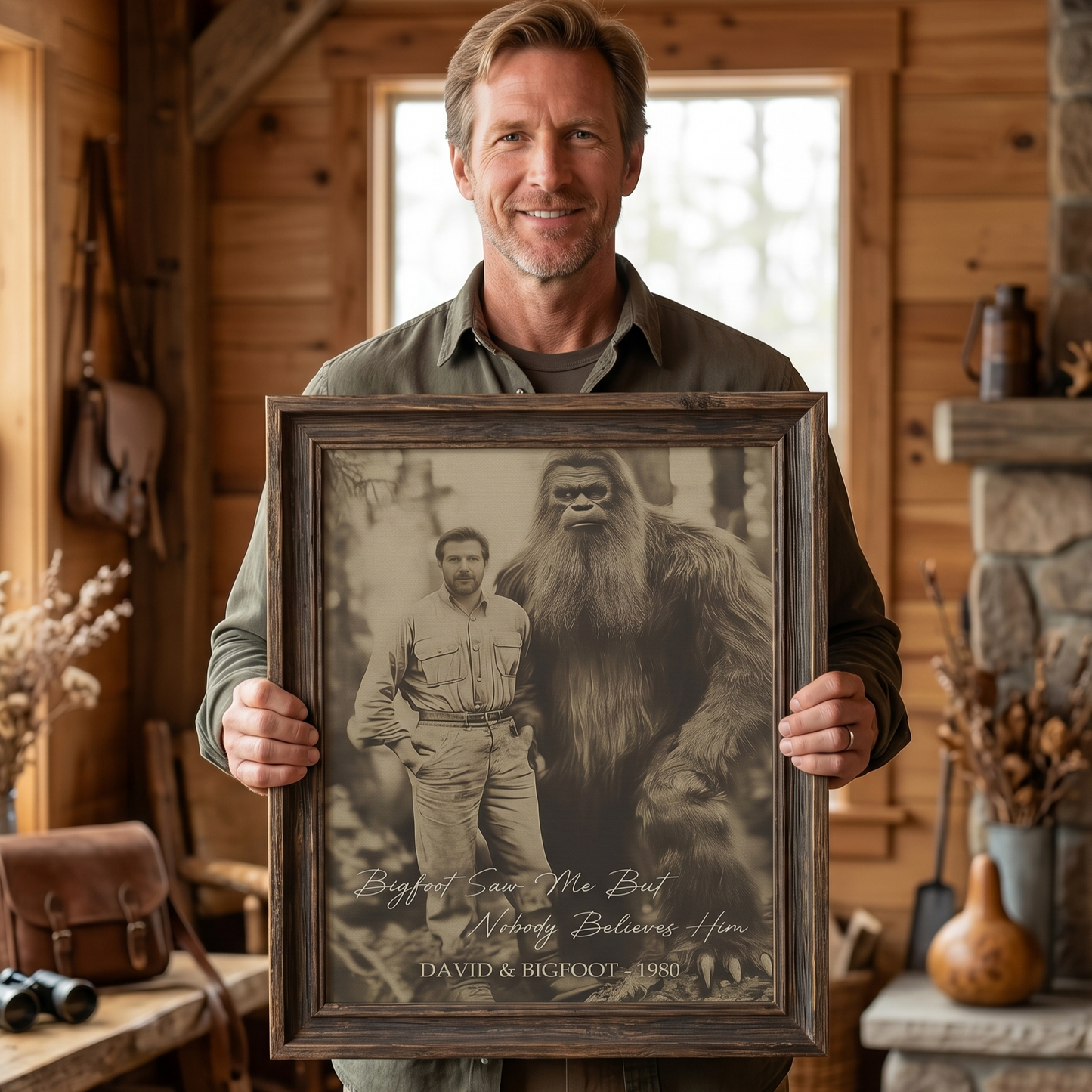 Bigfoot Saw Me But Nobody Believes Him - Personalized Poster Canvas