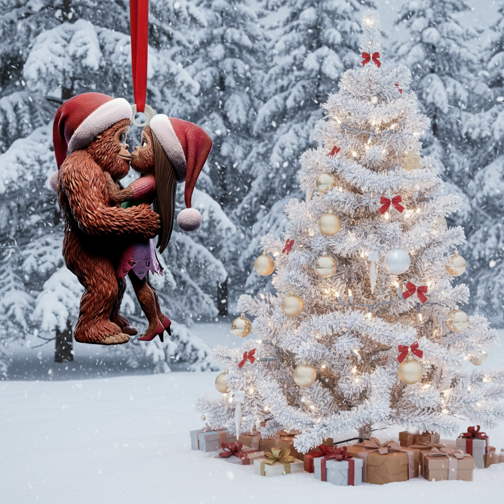 Bigfoot Lovers – Personalized Funny Holiday Ornament