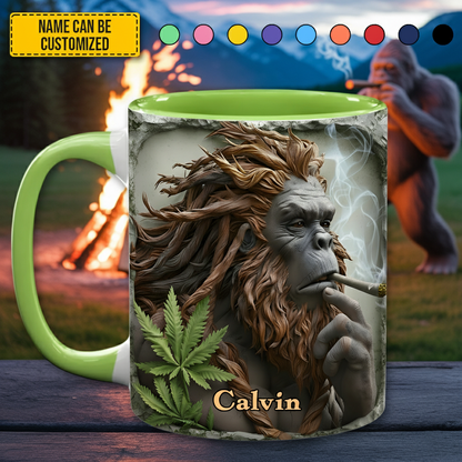 High in the Wild – Personalized Bigfoot Accent Mug