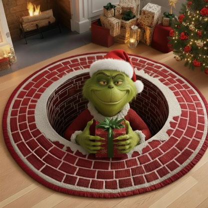 Green Monsters Double Trouble Quilted Round Mat