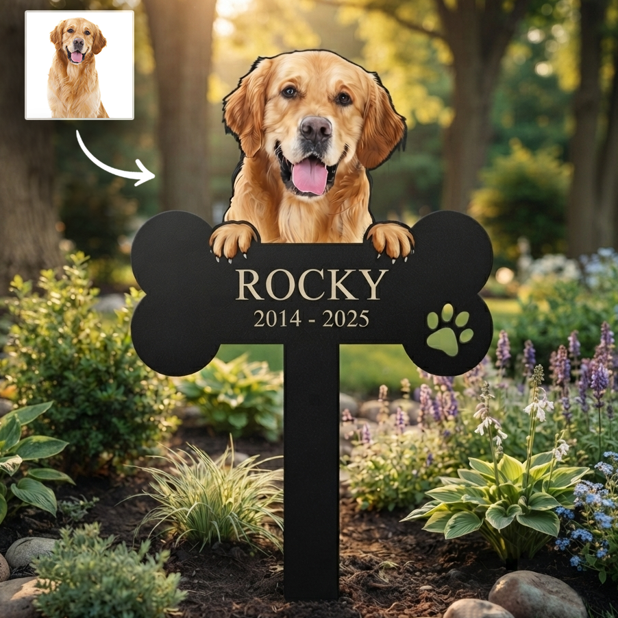 A Beautiful Tribute to a Faithful Friend – Personalized Pet Memorial Garden Stake