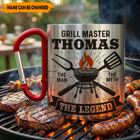 Grill Master – Personalized BBQ Carabiner Mug