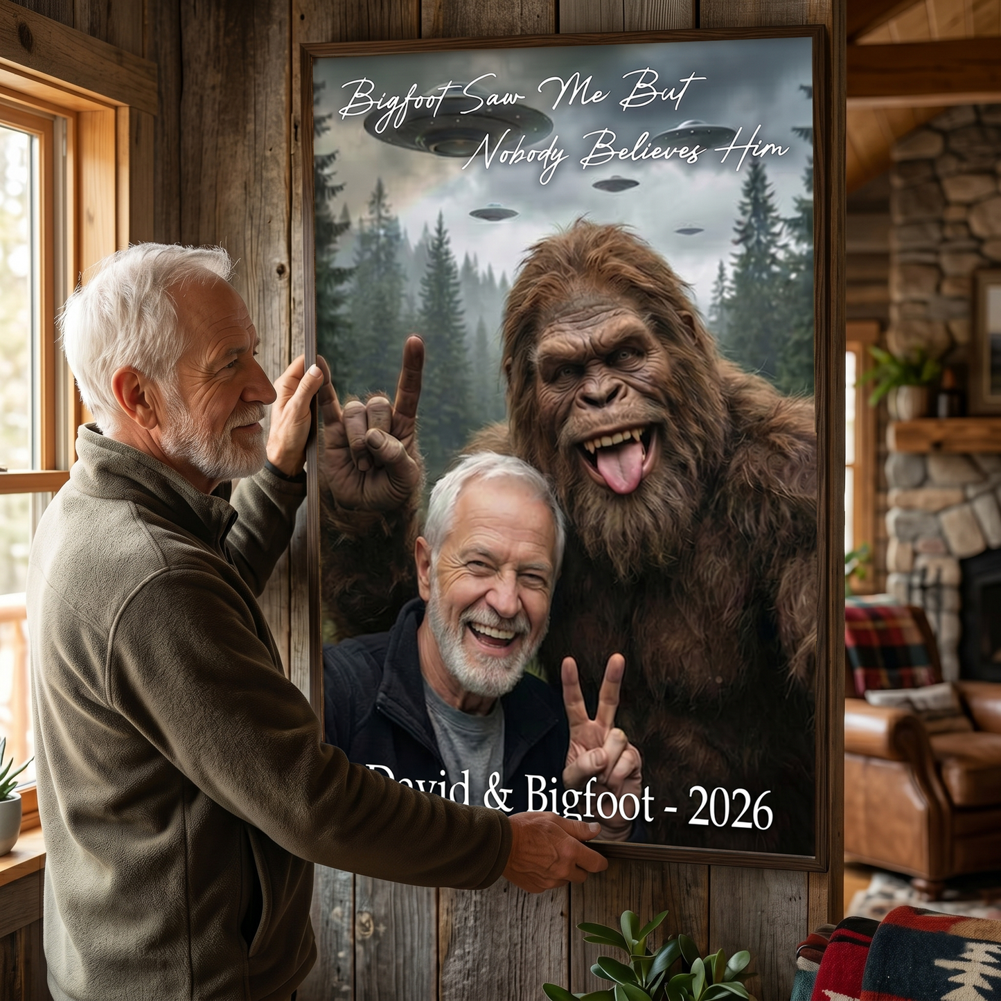 Bigfoot Saw Me But Nobody Believes Him - Personalized Poster Canvas