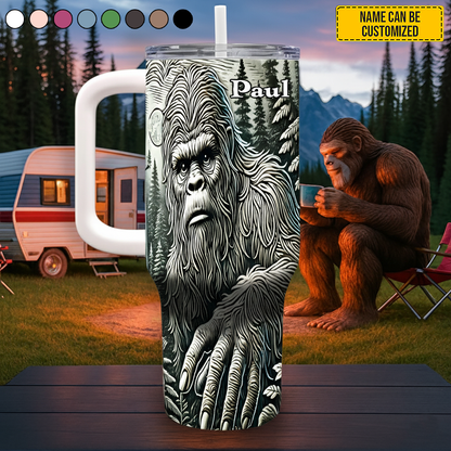Morning Brew with Bigfoot – Personalized Bigfoot Tumbler 40oz