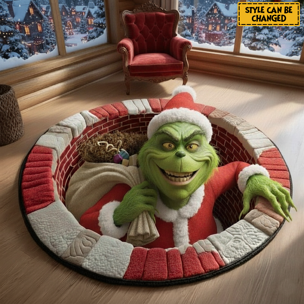 Green Monster’s Gift Heist Quilted Round Mat