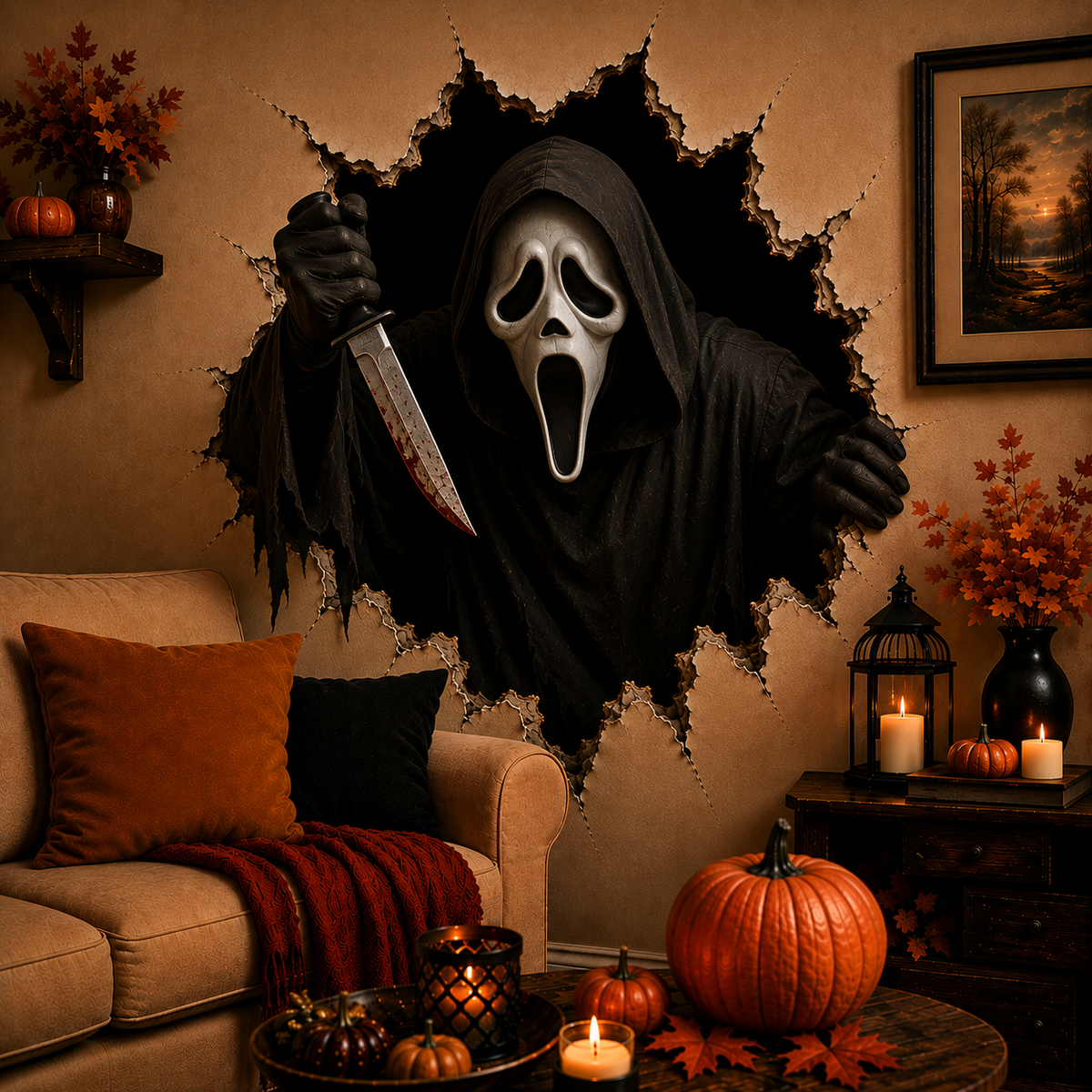 Halloween 3D Horror Wall Decal