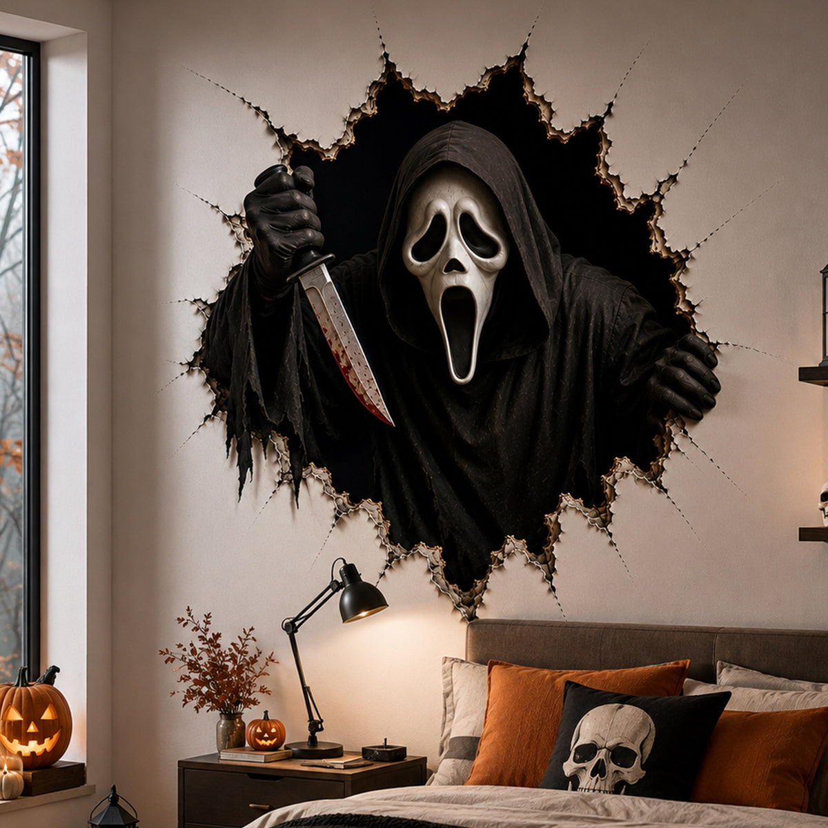 Halloween 3D Horror Wall Decal