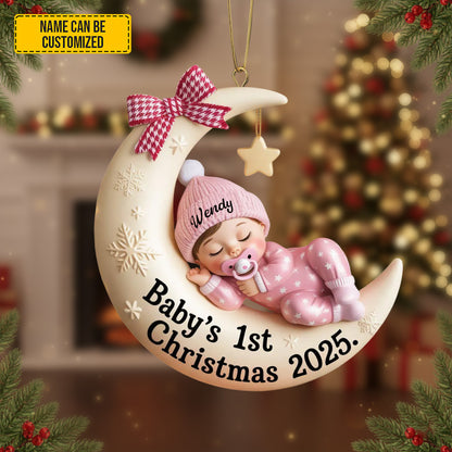 Personalized Baby’s 1st Christmas Ornament 2025