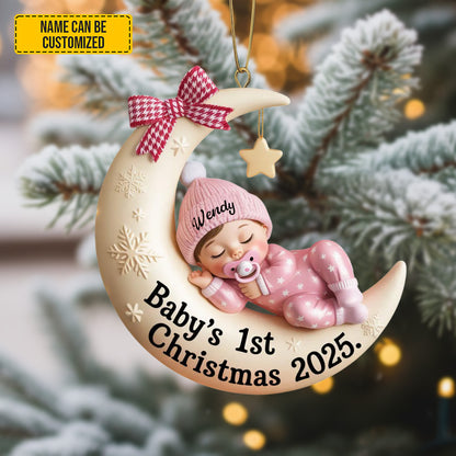 Personalized Baby’s 1st Christmas Ornament 2025