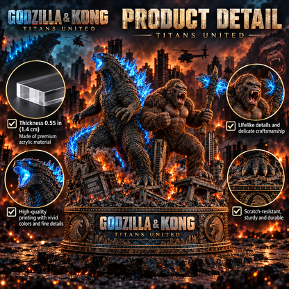 Godzilla & Kong – Collectible Acrylic Plaque Table Decor