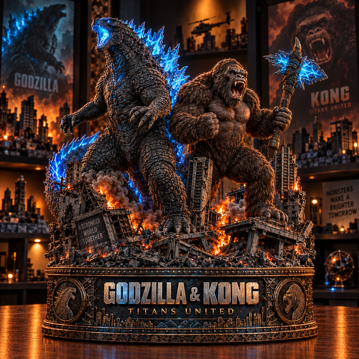 Godzilla & Kong – Collectible Acrylic Plaque Table Decor
