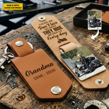 Personalized Biker Remembrance Keychain | "They Ride Beside Us" Gift