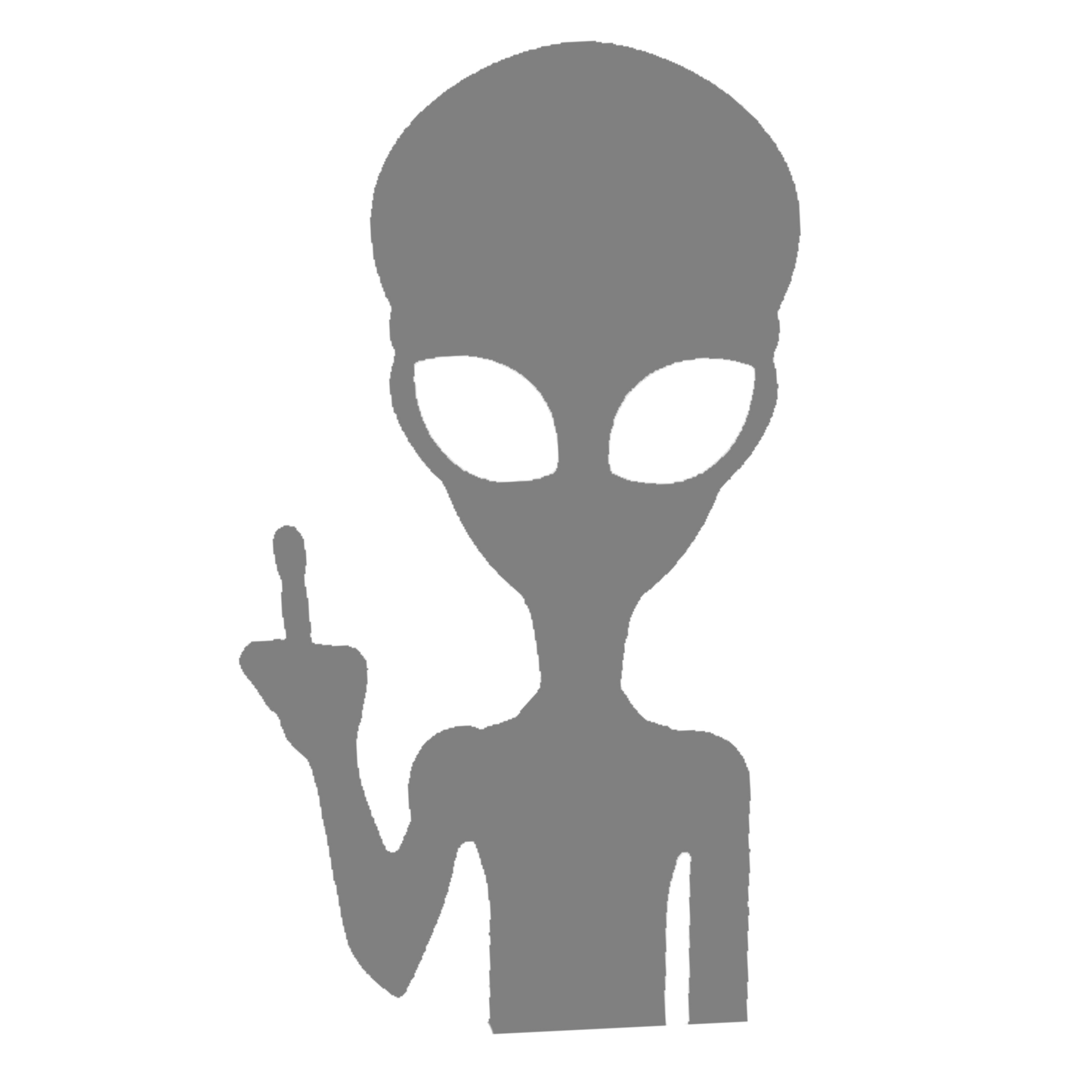 Alien Says No – UFO Vinyl Sticker