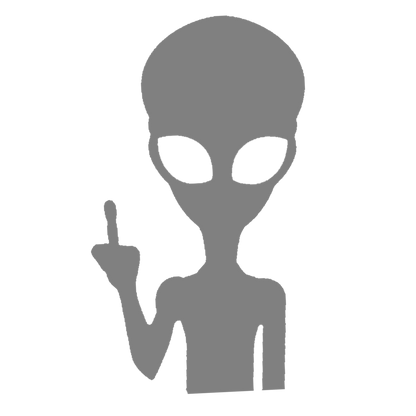 Alien Says No – UFO Vinyl Sticker