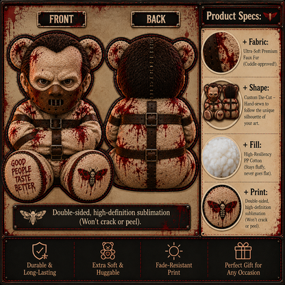 Hannibal Lecter Horror Custom Shape Pillow – Creepy Halloween Collector Gift