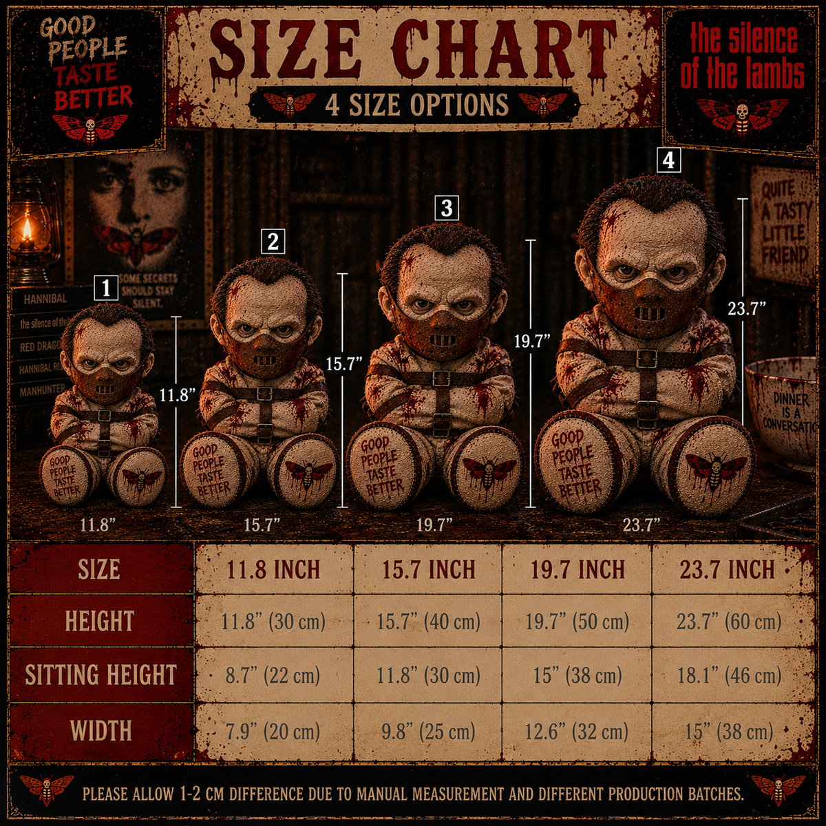 Hannibal Lecter Horror Custom Shape Pillow – Creepy Halloween Collector Gift