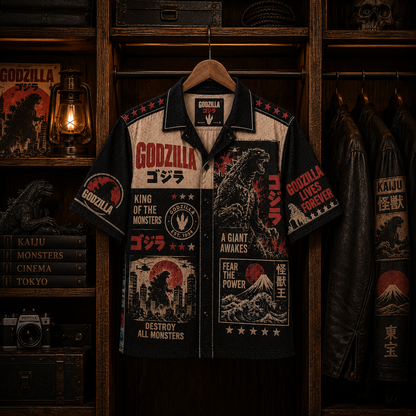 Godzilla King of the Monsters Vintage Hawaiian Shirt