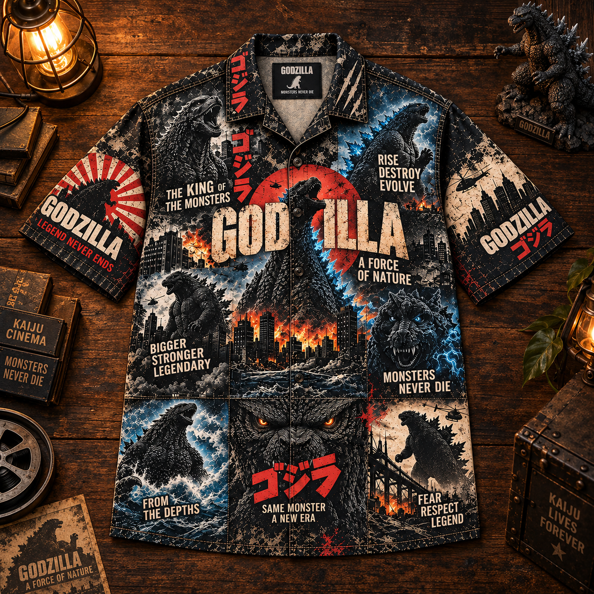 Godzilla Monsters Never Die Hawaiian Shirt