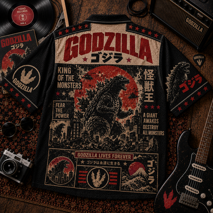 Godzilla King of the Monsters Vintage Hawaiian Shirt