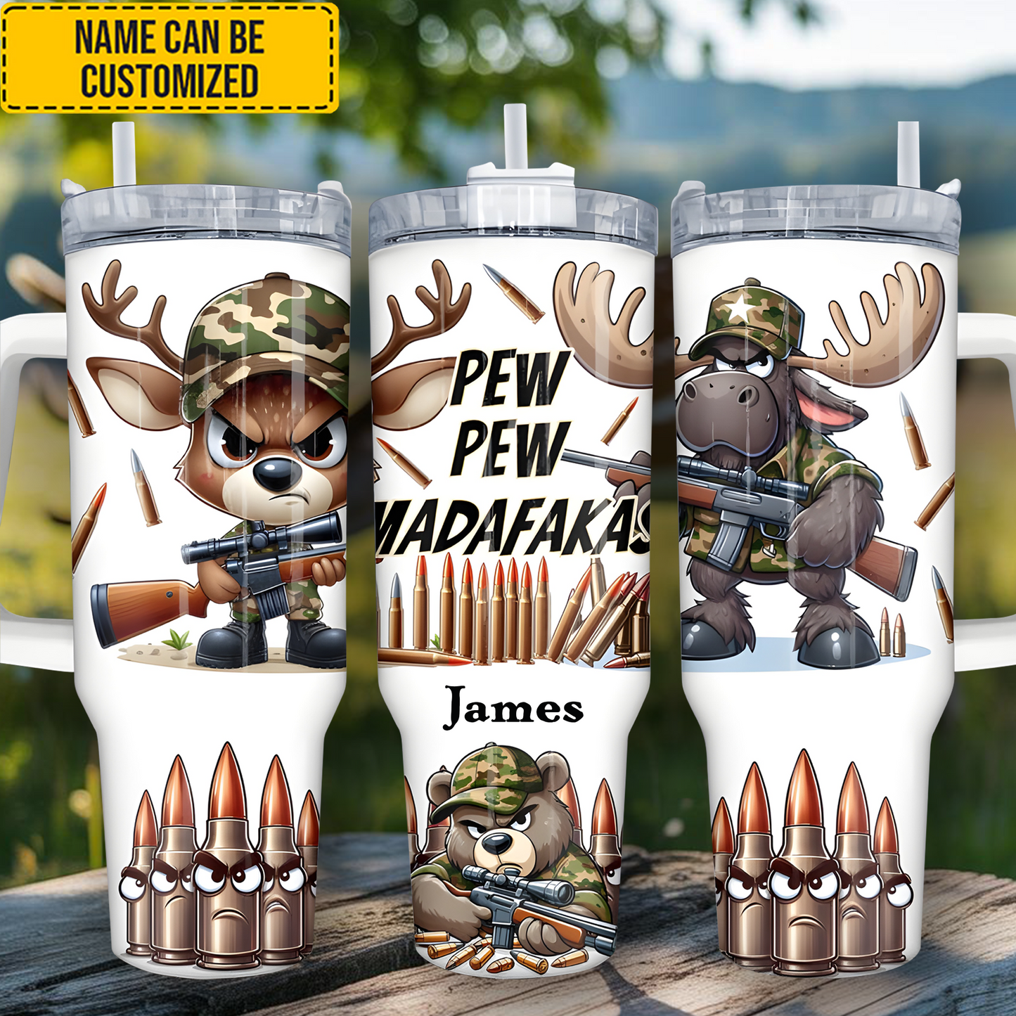 Personalized Funny Hunting Tumbler 40oz