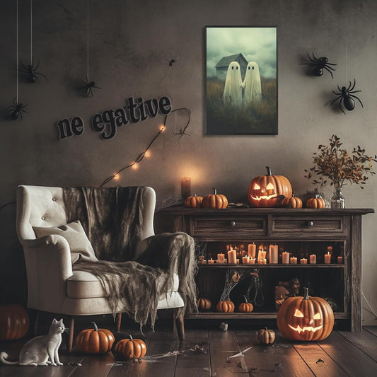 Vintage Witchy Wall Art, Witch Canvas, Witch Halloween Poster, Wall Decor