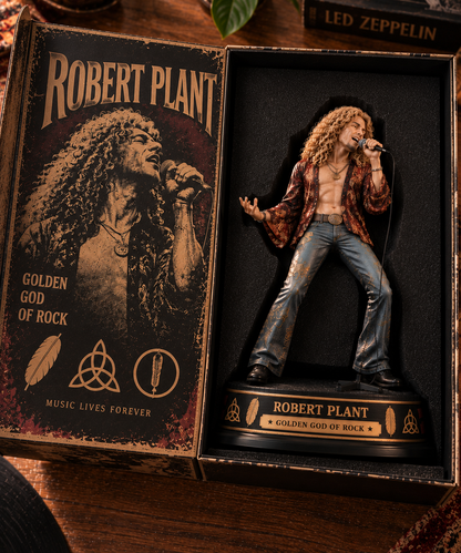 Robert Plant Golden God of Rock – Collectible Acrylic Plaque Table Decor