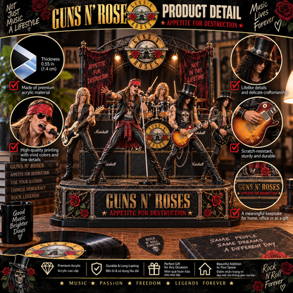 Guns N’ Roses Appetite for Destruction – Collectible Acrylic Plaque Table Decor