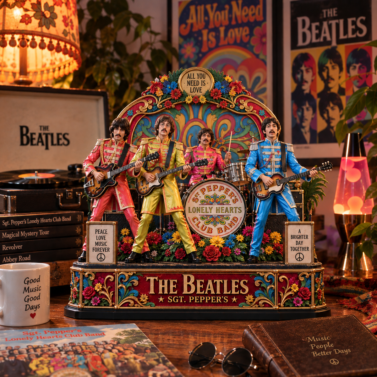 The Beatles Sgt. Pepper’s – Collectible Acrylic Plaque Table Decor