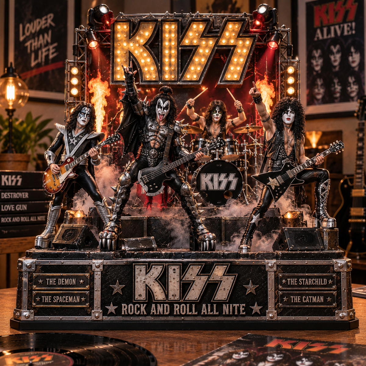 KISS Rock and Roll All Nite – Collectible Acrylic Plaque Table Decor