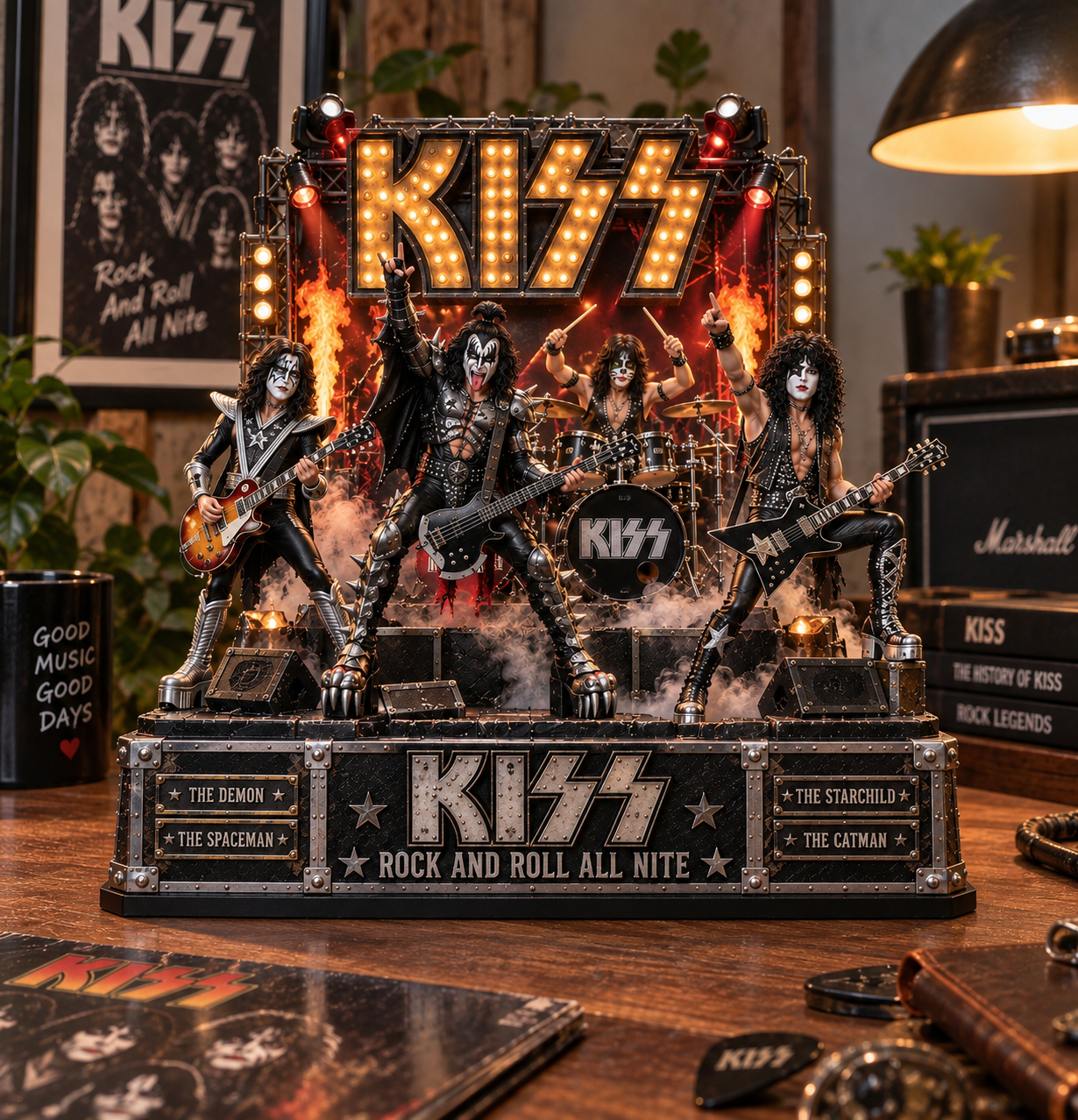 KISS Rock and Roll All Nite – Collectible Acrylic Plaque Table Decor