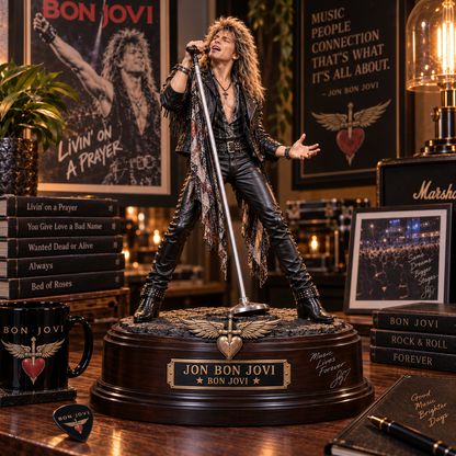 Jon Bon Jovi Rock ’N’ Roll Frontman – Collectible Acrylic Plaque Table Decor