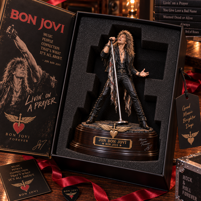 Jon Bon Jovi Rock ’N’ Roll Frontman – Collectible Acrylic Plaque Table Decor