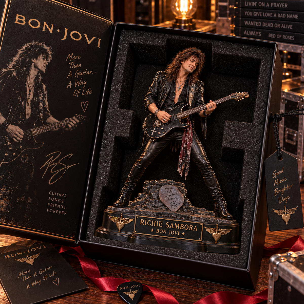 Richie Sambora Guitar Legend – Bon Jovi – Collectible Acrylic Plaque Table Decor