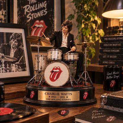 Charlie Watts The Rolling Stones – Collectible Acrylic Plaque Table Decor