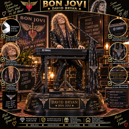 David Bryan Keyboard Legend – Bon Jovi – Collectible Acrylic Plaque Table Decor