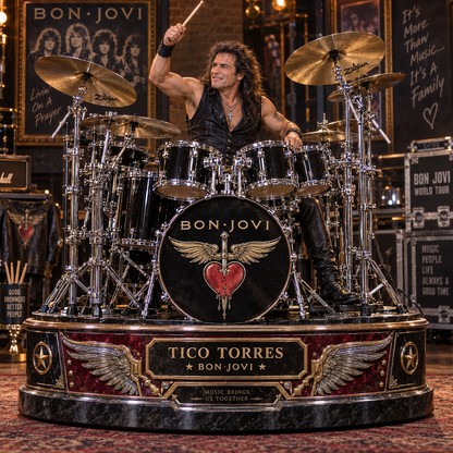Tico Torres Drummer Legend – Bon Jovi – Collectible Acrylic Plaque Table Decor