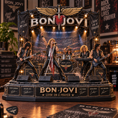 Bon Jovi Livin’ on a Prayer – Collectible Acrylic Plaque Table Decor