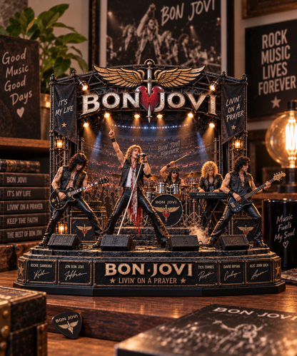 Bon Jovi Livin’ on a Prayer – Collectible Acrylic Plaque Table Decor
