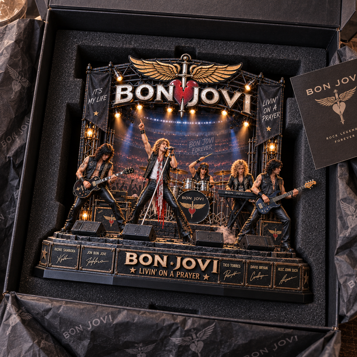 Bon Jovi Livin’ on a Prayer – Collectible Acrylic Plaque Table Decor