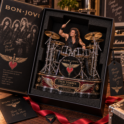 Tico Torres Drummer Legend – Bon Jovi – Collectible Acrylic Plaque Table Decor