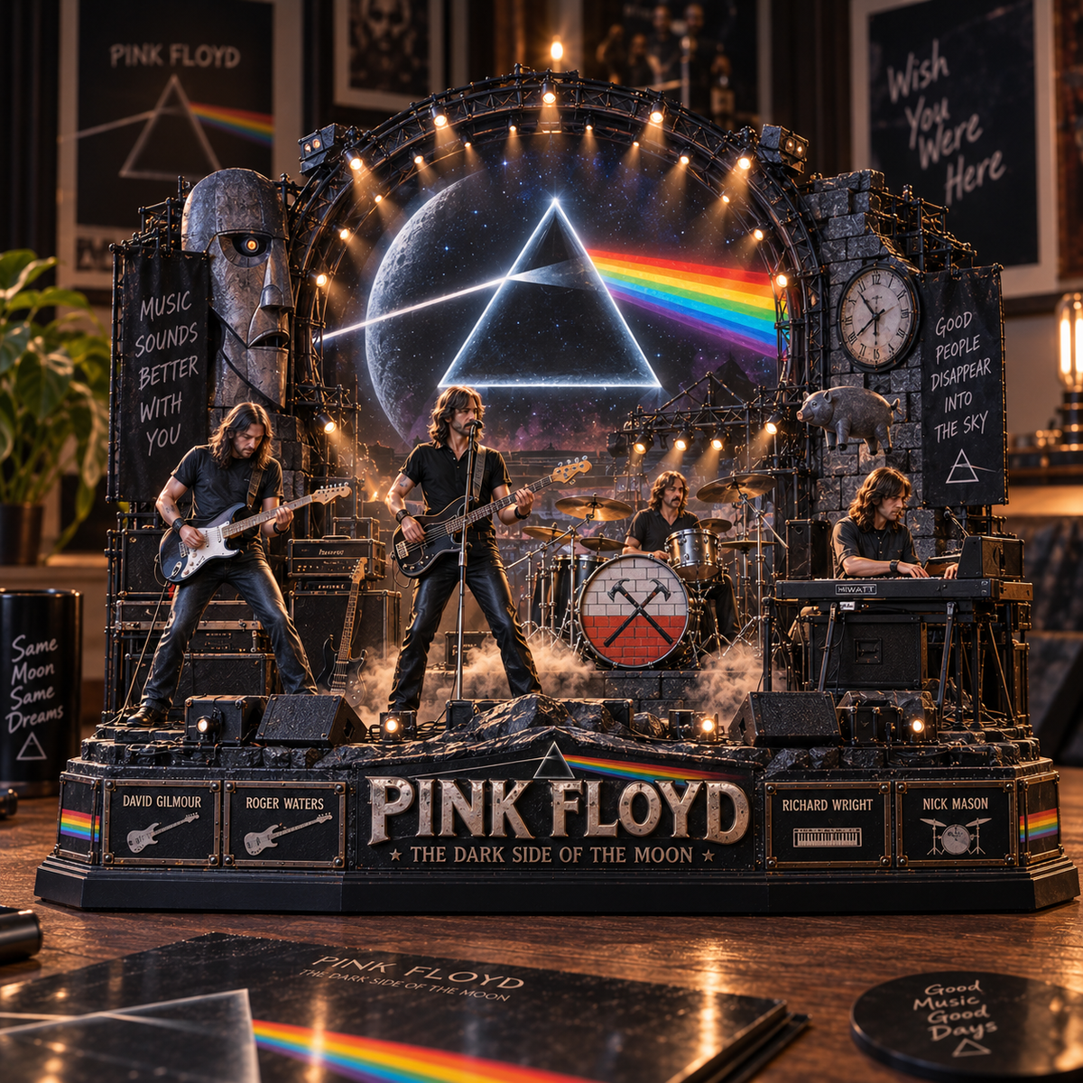 Pink Floyd The Dark Side of the Moon – Collectible Acrylic Plaque Table Decor