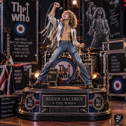 Roger Daltrey Rock ’N’ Roll Frontman – The Who – Collectible Acrylic Plaque Table Decor