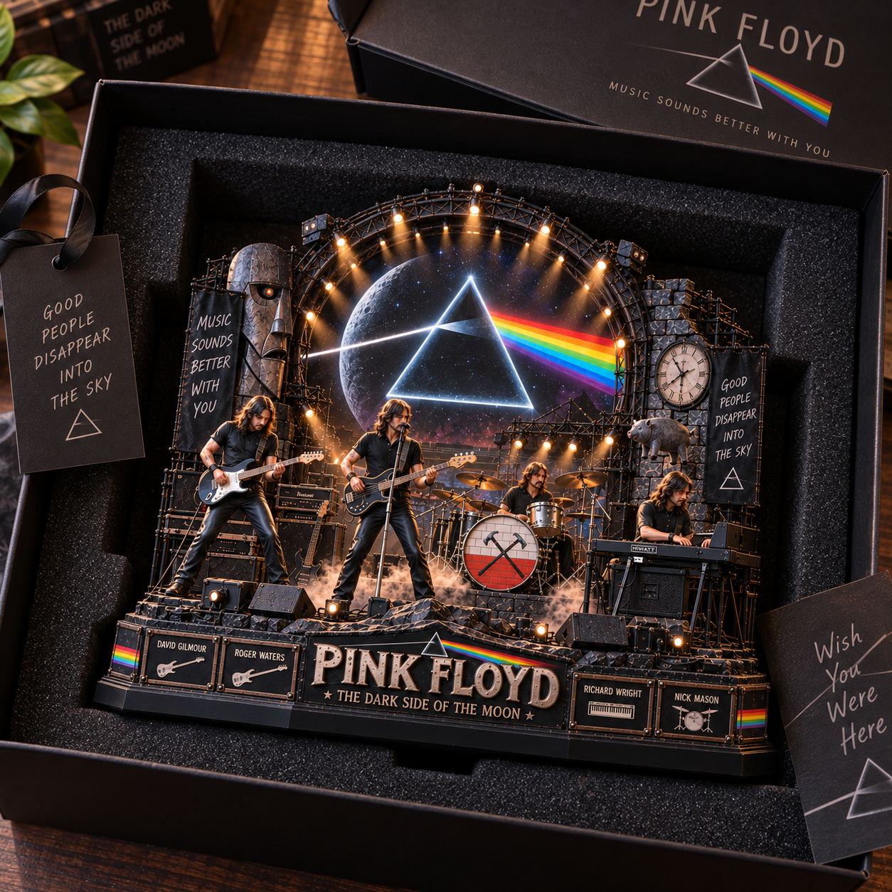 Pink Floyd The Dark Side of the Moon – Collectible Acrylic Plaque Table Decor