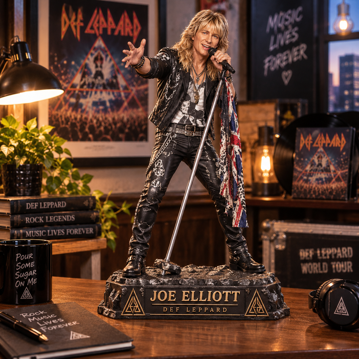 Joe Elliott – Def Leppard Collectible Acrylic Plaque Table Decor