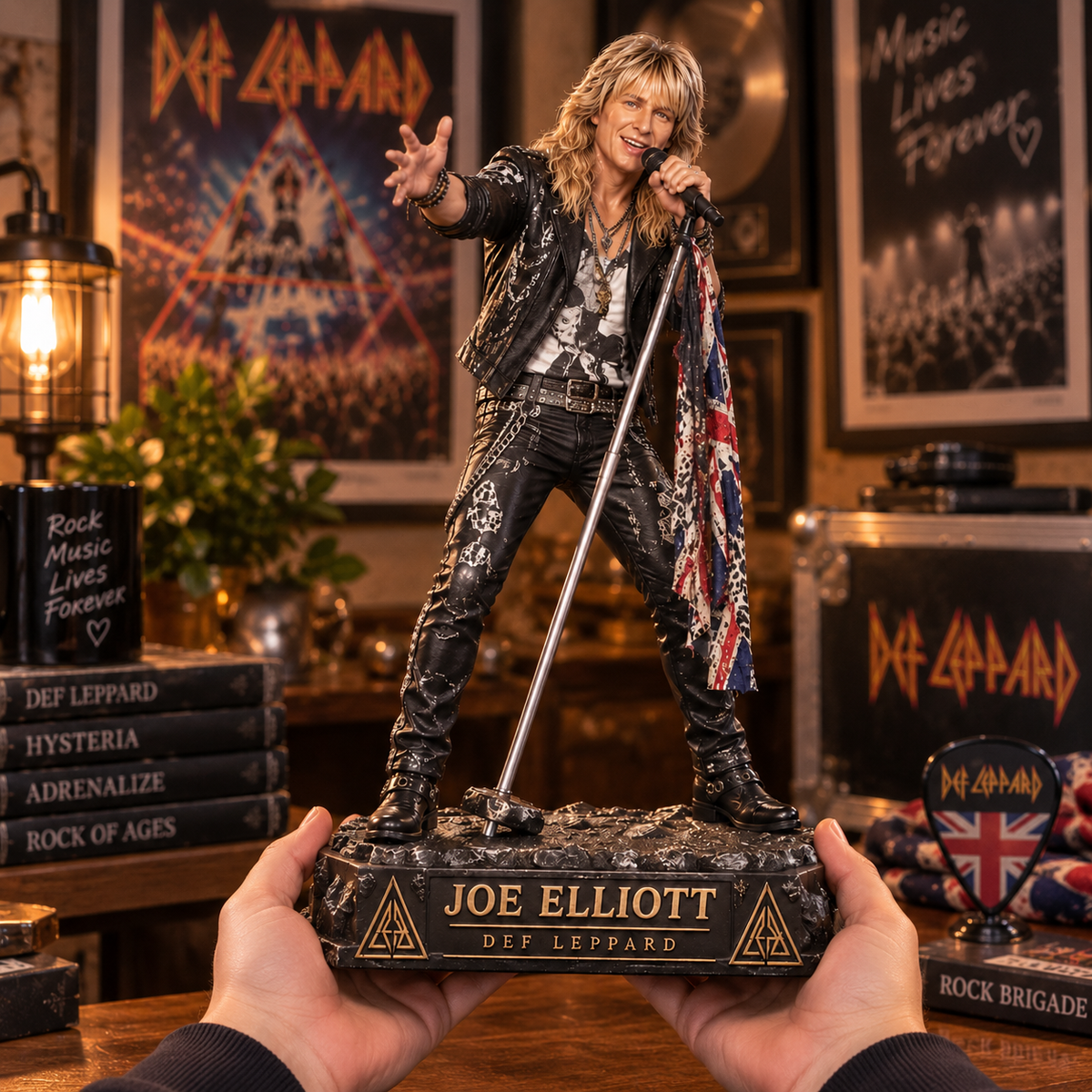 Joe Elliott – Def Leppard Collectible Acrylic Plaque Table Decor